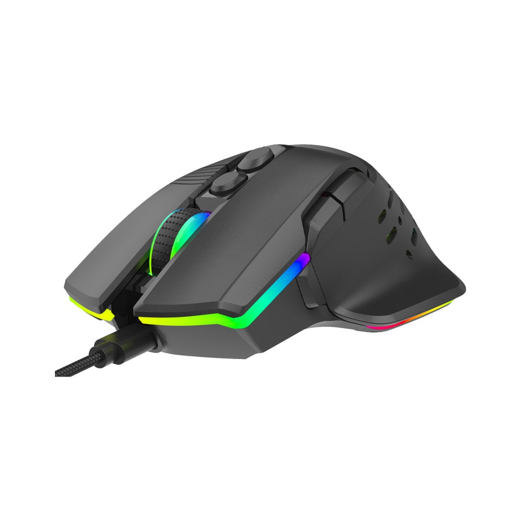 Porodo Gaming 9D Wired Mouse DPI 12800 with 13 Modes RGB Light