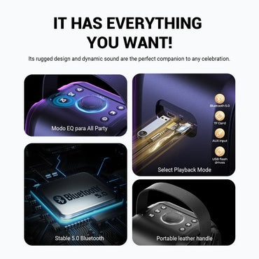 W-KING 180W Powerful Bluetooth Party Speaker