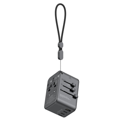 65W Global Travel Charger with 4 Type-C Ports & 1 USB & Storage Box