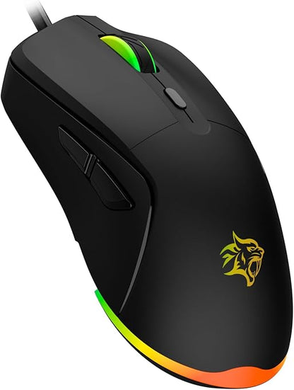 Porodo Gaming Wired Mouse DPI 7200 with RGB Light