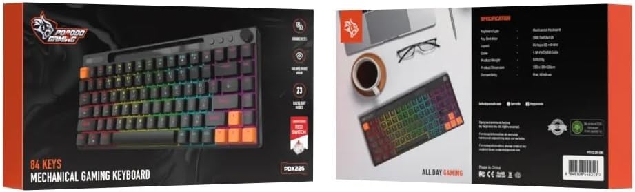 Porodo Gaming Wired Mechanical Keyboard - Black