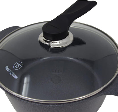 WESTINGHOUSE CERAMIC NON-STICK CASSEROLE GREY 24 CM