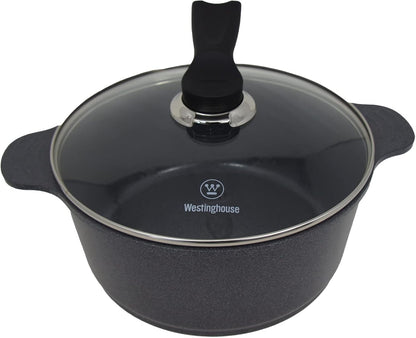 WESTINGHOUSE CERAMIC NON-STICK CASSEROLE GREY 24 CM