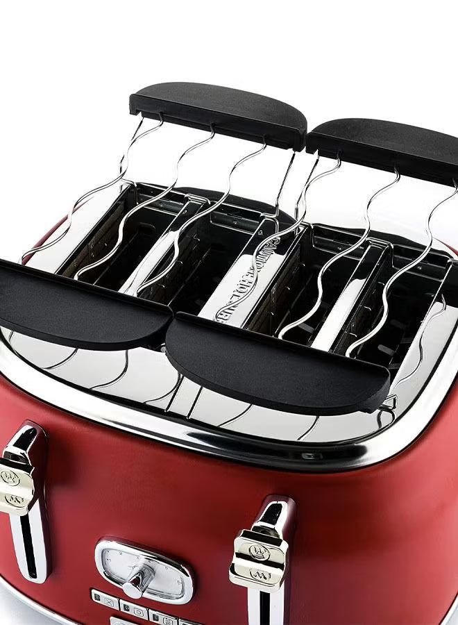 Westinghouse Retro 4-Slice Toaster Red
