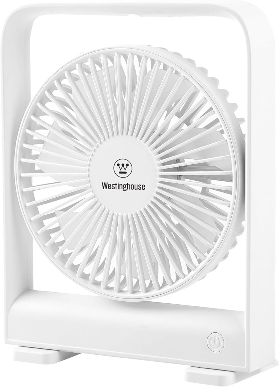 Westinghouse Portable USB Fan – 4 Speed Rechargeable Desk Fan with Magnetic Base