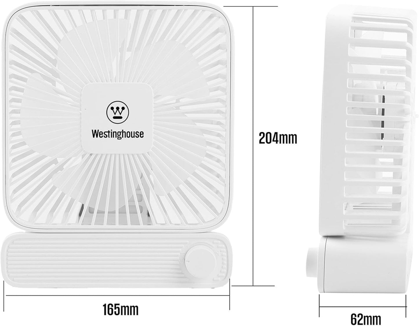 Westinghouse Rechargeable Table Fan with Adjustable Speed Control Knob