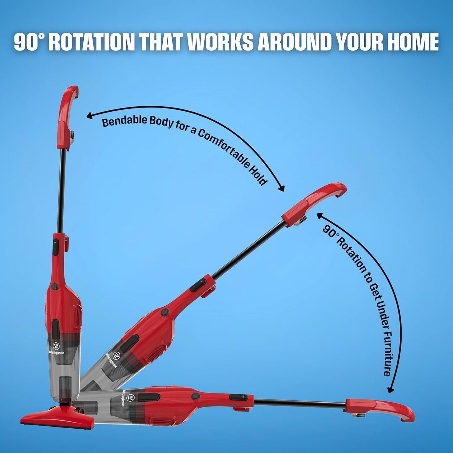 Westinghouse 3-in-1 Stick Vacuum Cleaner 600W Upright & Handheld