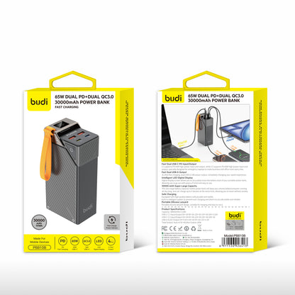 65W Dual PD+DUAL QC3.0 30000mAh Power Bank