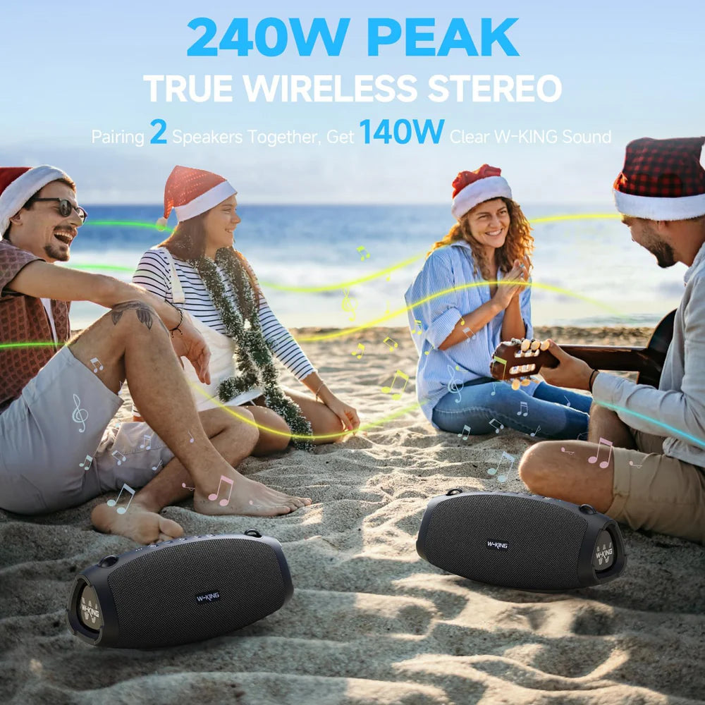 W-KING 120W Portable Outdoor Bluetooth Speaker With Powerful Bass