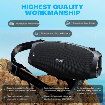 W-KING 120W Portable Outdoor Bluetooth Speaker With Powerful Bass