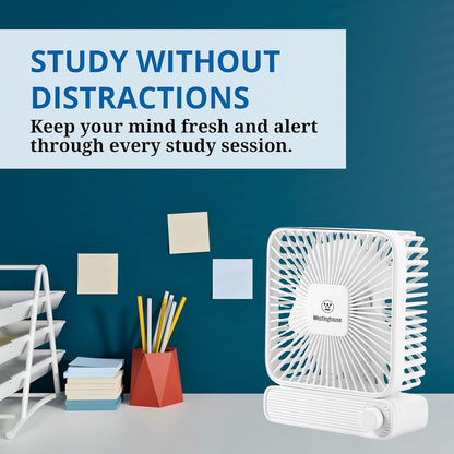 Westinghouse Rechargeable Table Fan with Adjustable Speed Control Knob