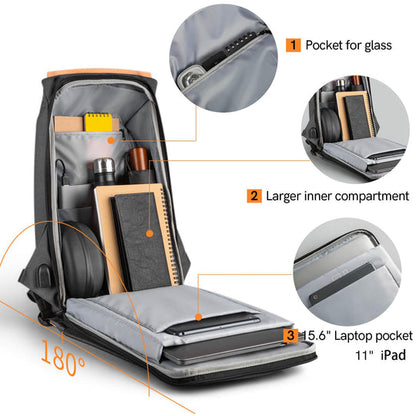 Kingsons 16L Ultra Lightweight Commuter Backpack – Compact & Laptop-Friendly Daypack, Unisex Design, Dark Grey