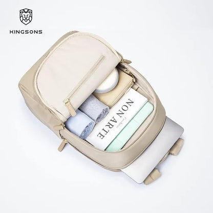 Kingsons Slim Travel Backpack – Waterproof Nylon Business & Laptop Backpack for Work, Travel & Commuting