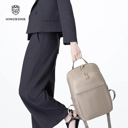 Kingsons Slim Travel Backpack – Waterproof Nylon Business & Laptop Backpack for Work, Travel & Commuting