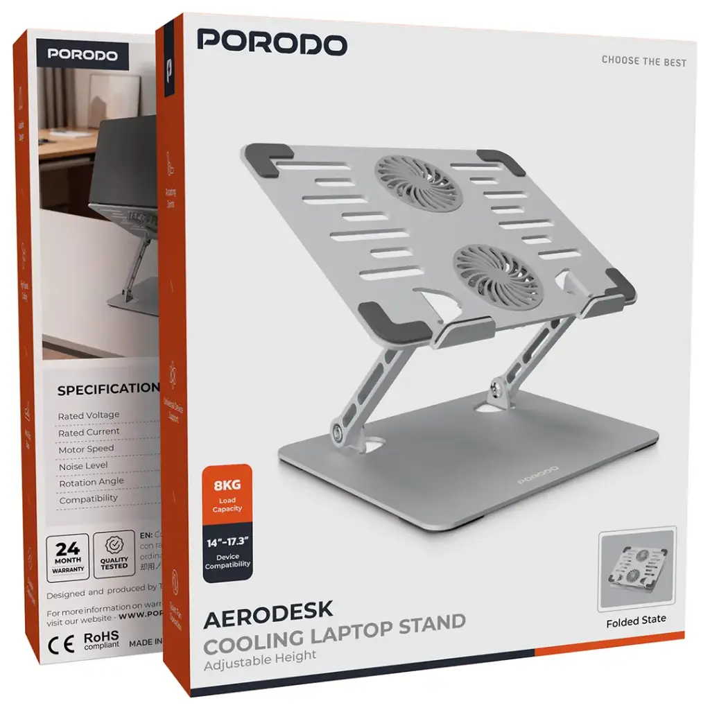 Porodo Aerodesk Cooling Laptop Stand