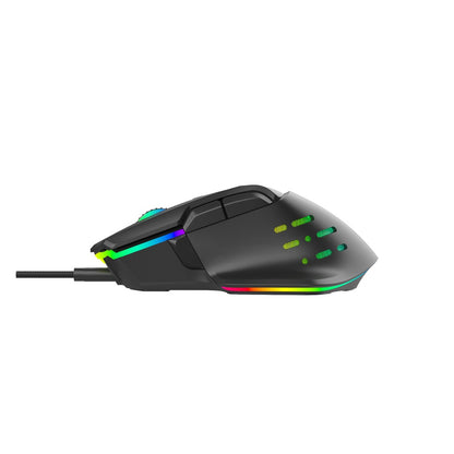 Porodo Gaming 9D Wired Mouse DPI 12800 with 13 Modes RGB Light