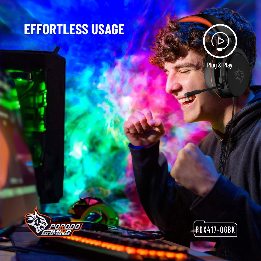 Porodo Gaming PC RGB ENC Gaming Headphones