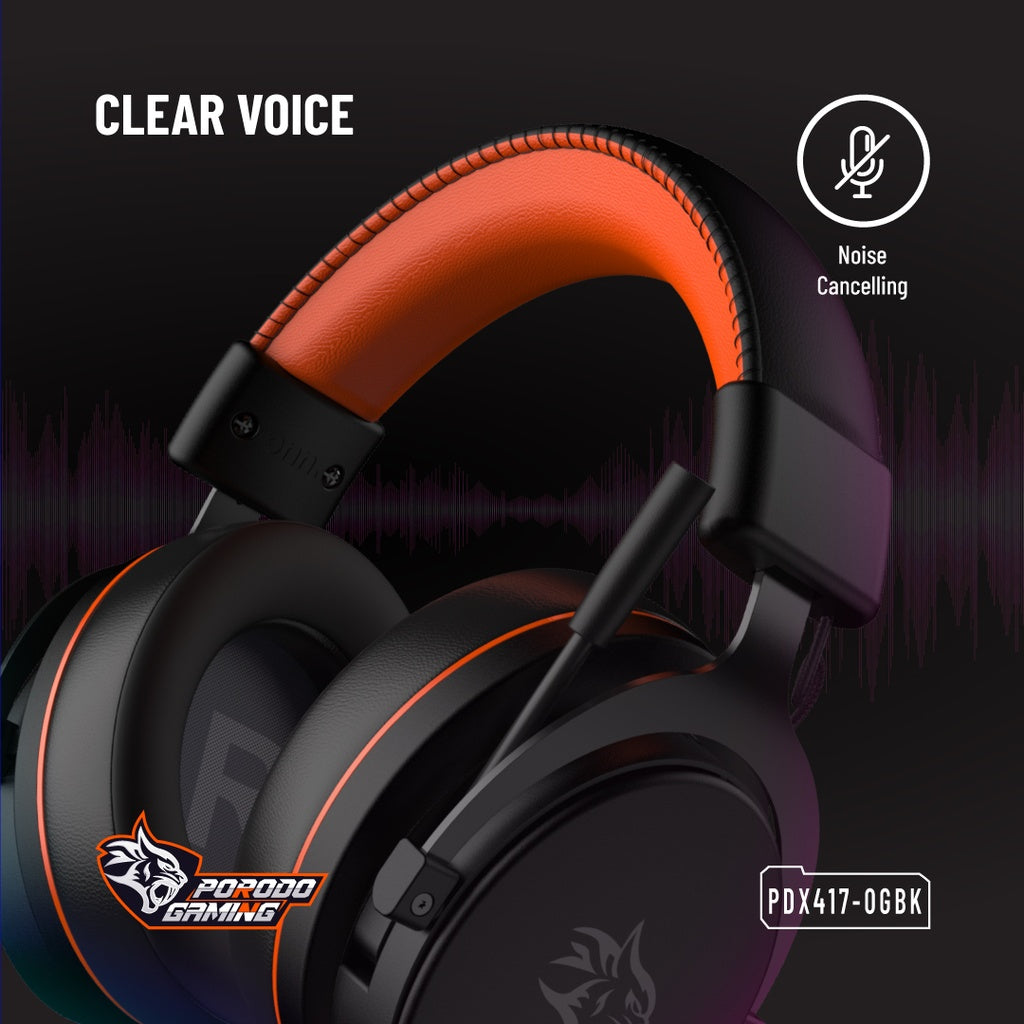 Porodo Gaming PC RGB ENC Gaming Headphones