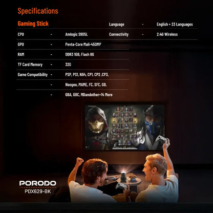 Porodo Gaming Projector with Controllers