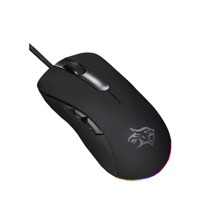 Porodo Gaming BlackHawk 8D Wired Gaming Mouse PWM3389 Sensor with TTC Switch