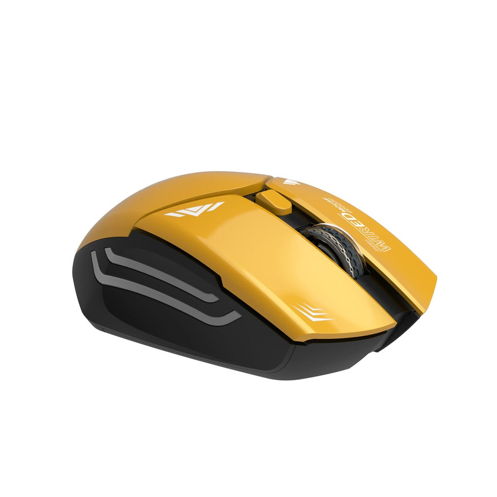 Porodo Gaming Wireless Mouse Gaming Design DPI 1600 -Yellow