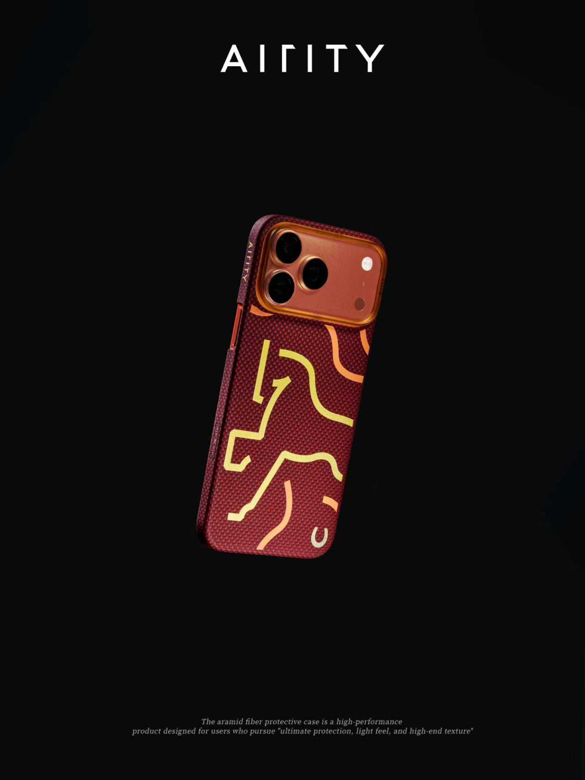 Airity Kevlar Autumn Chestnut Case for iPhone 17 Pro / iPhone 17 Pro Max-Red