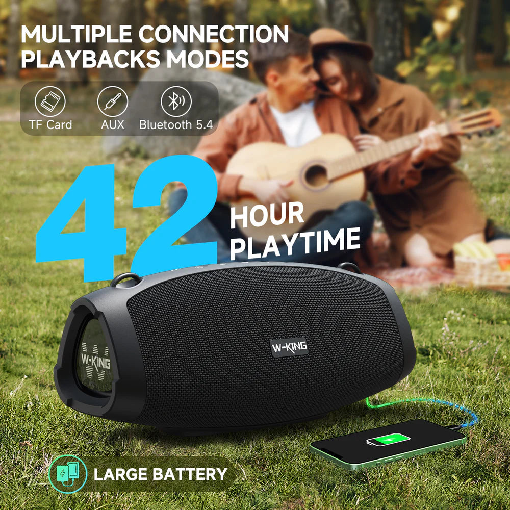 W-KING 120W Portable Outdoor Bluetooth Speaker With Powerful Bass