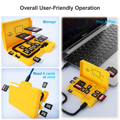 Professional USB 3.0 Multi-Card Reader for SD & TS Cards – Fast Data Transfer